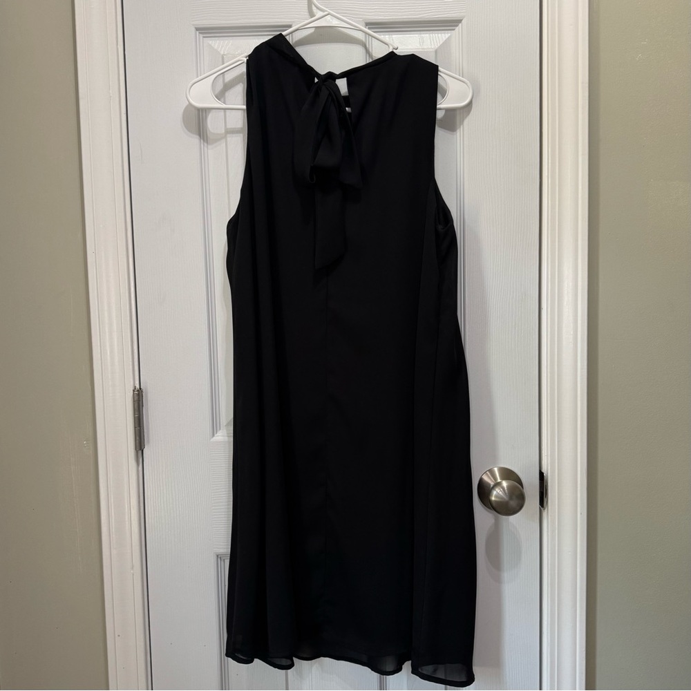 She + Sky Black Halter Sheath Mini Dress